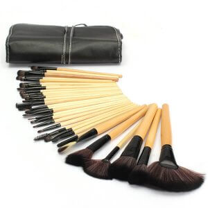 make-up schminkpinselset kosmetik professionell 32 Teile Holz